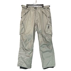 Rawik Mens Snowboard Pants Insulated Cargo Ski Snow Pants Size L Gray